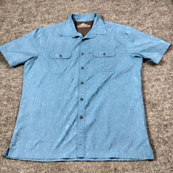 croft & barrow Other - Croft & Barrow Shirt Mens L Blue Quick Dry Vented Fishing Short Sleeve